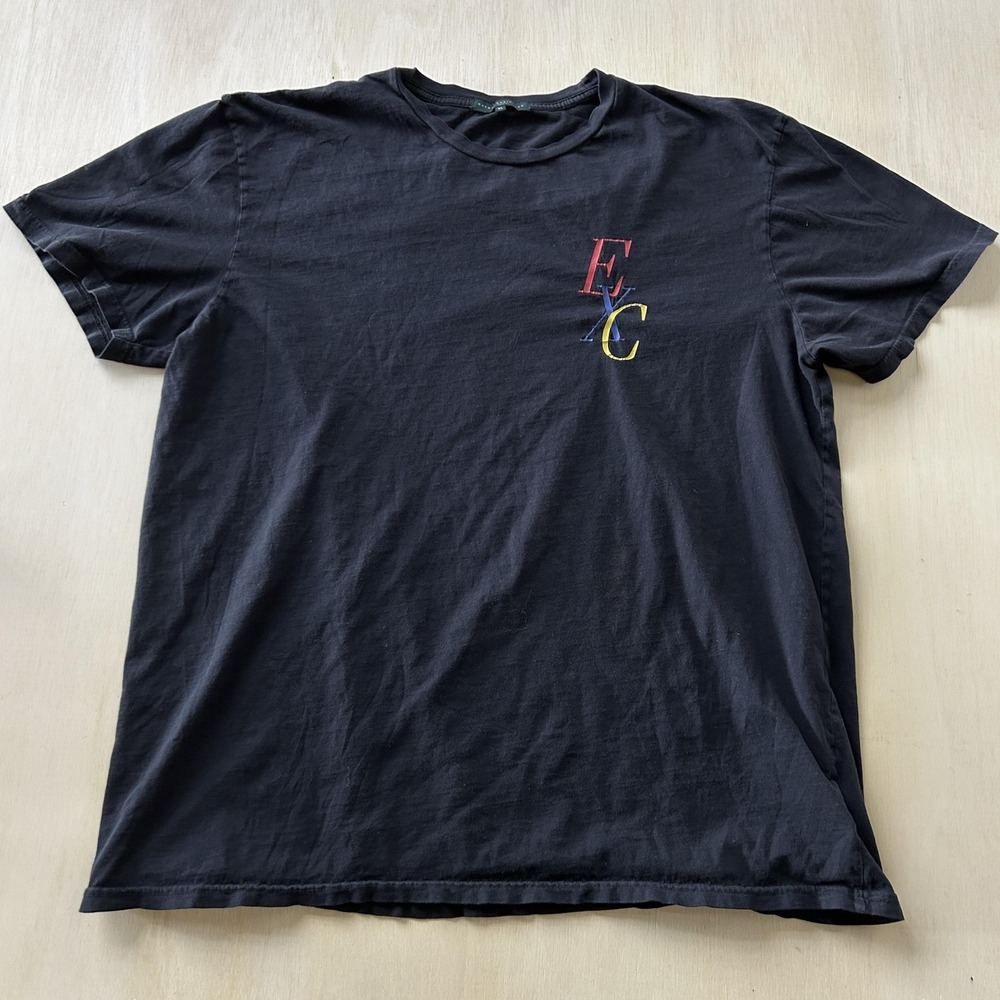 Extracurricular Shirt‎ Mens XL Black EXC Monogram Golf Tee T-Shirt Made USA